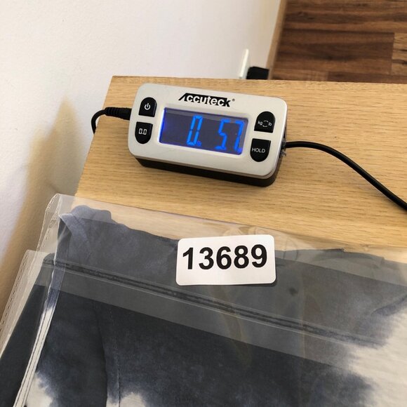 Ali Miles Tunic Womens Small Navy Tie Dye Polka Dot 3/4 Sleeve Oversized Buttons - Picture 10 of 10